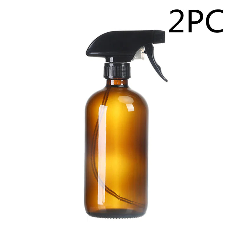 Empty Amber Glass Spray Bottle