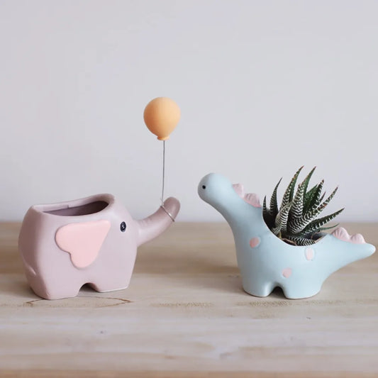 Dinosaur-Shaped Flower Pot For Home Decoration