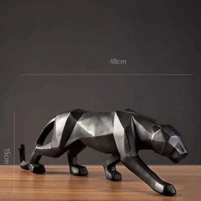 Abstract Resin Leopard Statue: Modern Home Office Decoration Gift