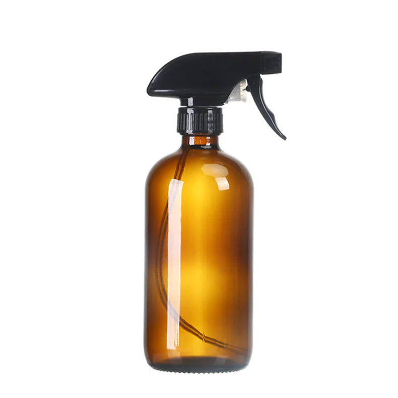 Empty Amber Glass Spray Bottle