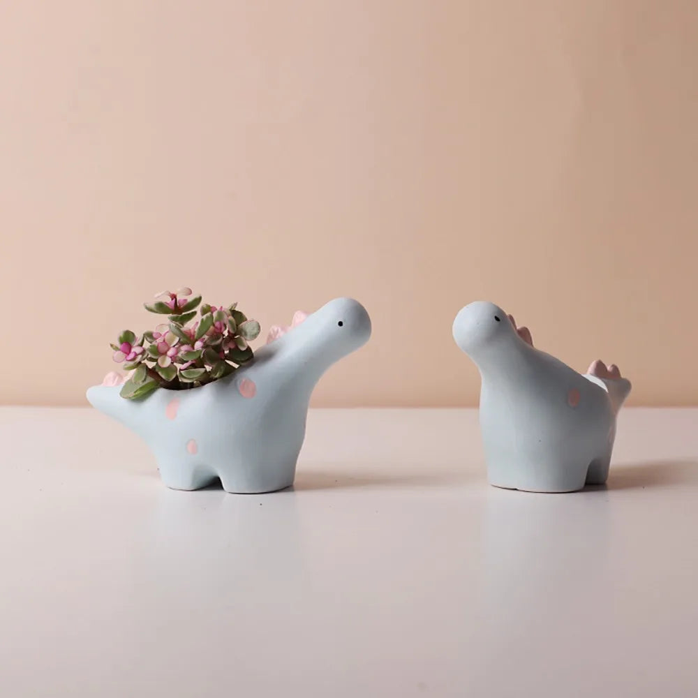 Dinosaur-Shaped Flower Pot For Home Decoration